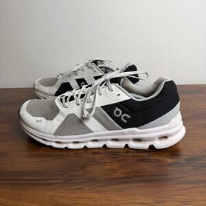 On Cloud Cloudrunner Mens Size 13 Gray White Running Shoes Alloy Moss Lace Up